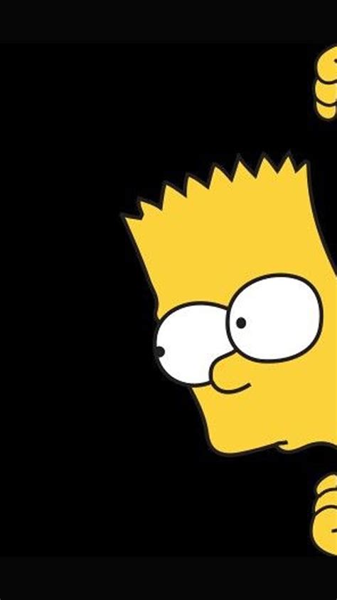 bart simpson with black background.